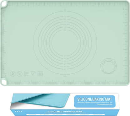 Silicone Baking Mat, Dough Rolling Mat 24''x16'', Pastry Mat for Rolling Dough, Silicone Pastry Pad with Measurements for Pizza, Macaron