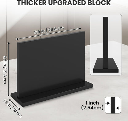 Black Magnetic Knife Holder, Double-Sided Magnetic Knife Block Universal Multi-function Display Rack for Kitchen Counter