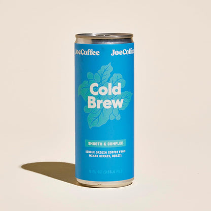 Joe Coffee Company - Black Cold Brew Ready-to-Drink Specialty Coffee Cans (Pack of 12), NYC Roaster, Rainfoest Alliance Certified, Kosher