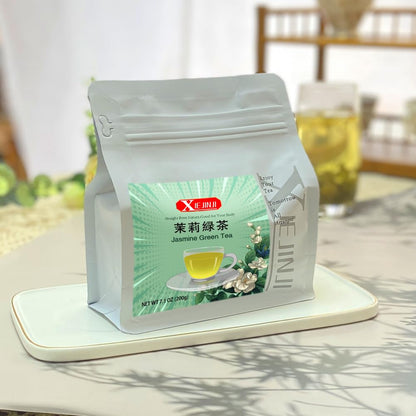 Xiejinji Jasmine Tea Loose Leaf, 7.1 oz(200g), 100% Pure Natural Jasmine Flower, Traditional Scented Tea Technique, Fragrant Floral Scent