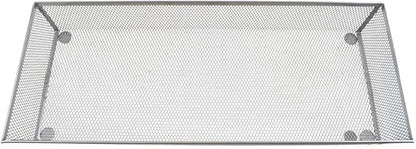 HAHIYO Stackable Mesh Tray Cup 15 x 6 x 2 inches Sturdy Container for Desk Drawer Organizer Collection for Home Office School kitchen Soft Foam Feet No Sharp Edges 1 Pack Silver