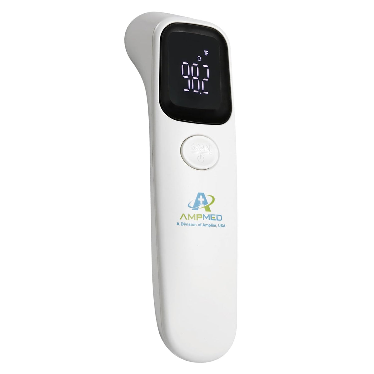 Amplim Forehead Thermometer, No-Touch, FDA-Cleared, Medical-Grade Infrared, 1-Second Read with Audible Fever Alert