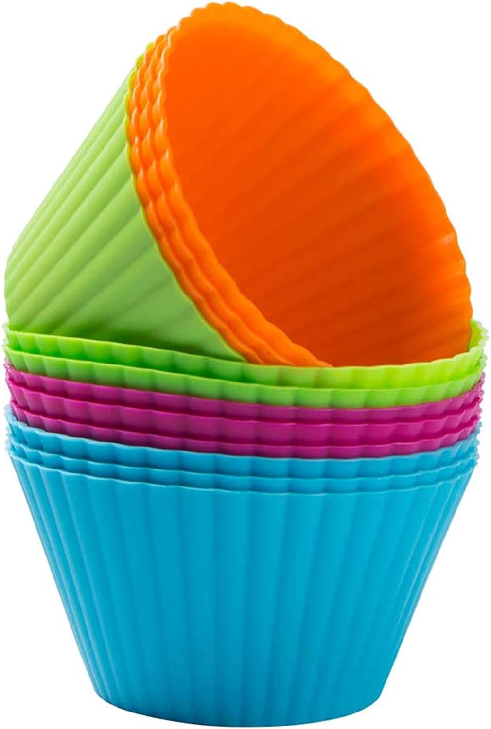 Webake Jumbo Silicone Muffin Cups, 3.5 Inch Jumbo Silicone Baking Cups Reusable Cupcake Liners Nonstick Large Cake Cups Set Stand Alone Cupcake