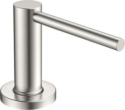 FORIOUS Soap Dispenser for Kitchen Sink, Stainless Steel Liquid Dish Soap Dispenser Pump with Top Refill 17oz Soap Bottle, Brushed Nickel Built in Sink Lotion Dispenser for Kitchen Countertop