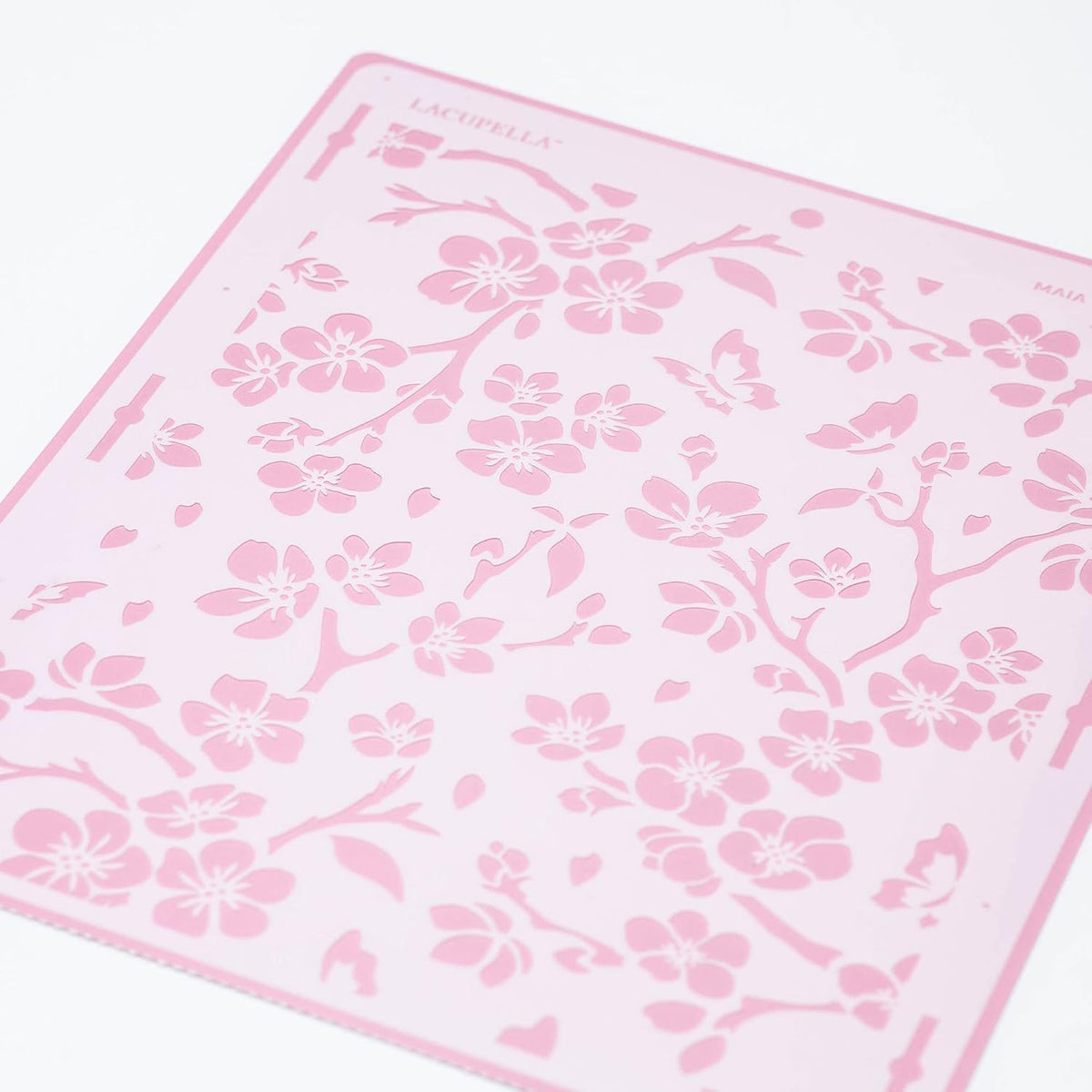 Large Cake Decorating Stencil (Maia) Sakura Leaves Pattern