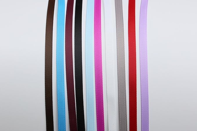 Ribbonitlux 1/4" Wide Solid Grosgrain Ribbon 25 Yards (850-Brown）, Set for Gift Wrapping, Party Decor, Sewing Applications, Wedding and Craft