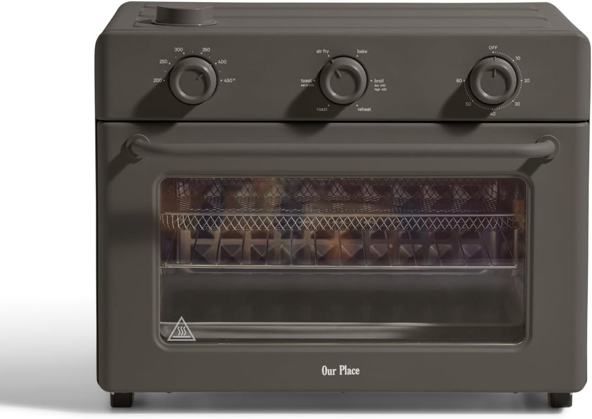 Our Place Large Wonder Oven | 6-In-1 Toxin-Free Air Fryer & Toaster with Steam Infusion | Family-Sized 32QT, 1700W Countertop Design | Includes Bake Tray, Fryer Basket, Large Racks | Char