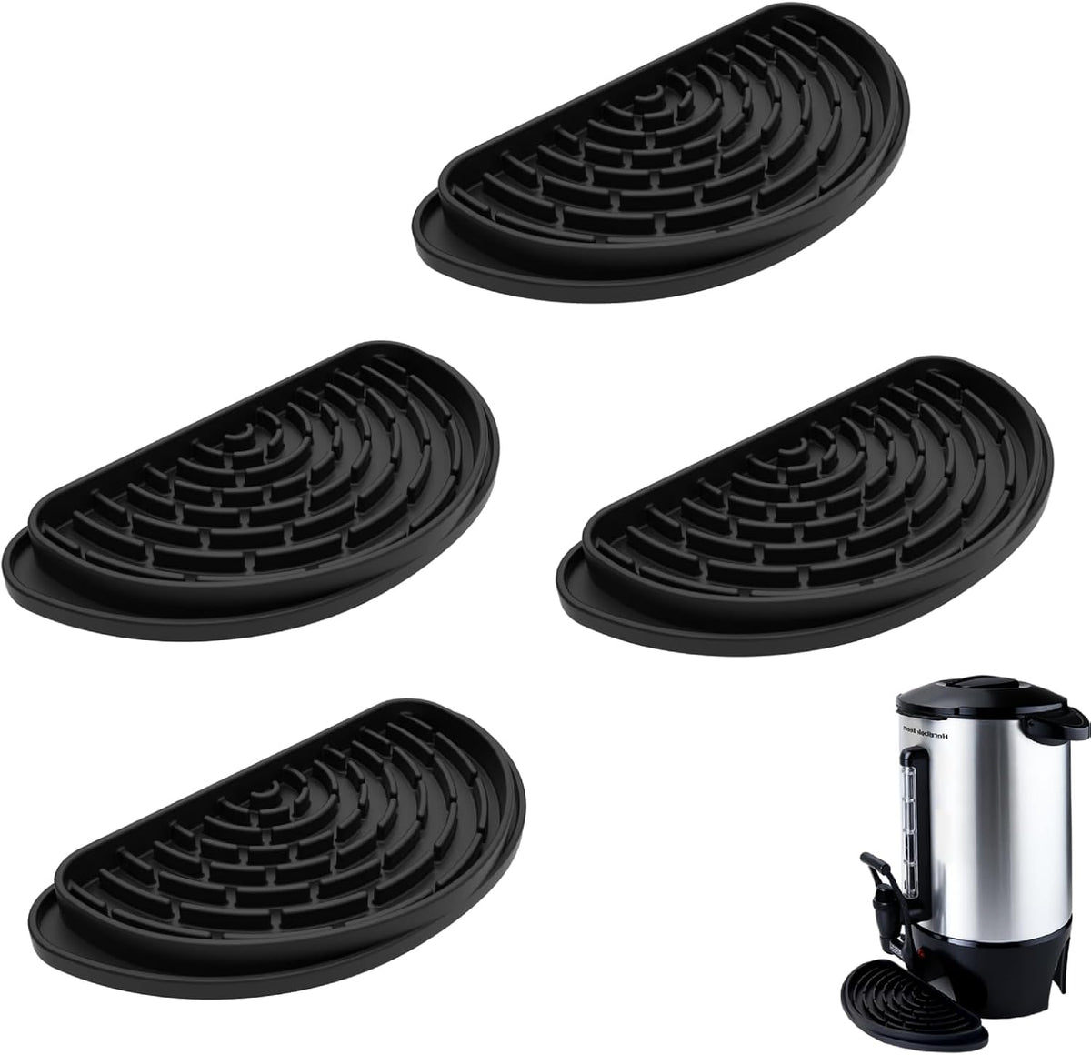 4 Pack Coffee Drip Tray for Hamilton Beach 45 Cup Coffee Beverage Dispenser, Silicone Drip Pan for Drink Dispenser
