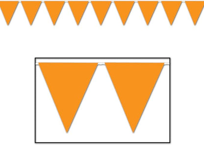 Indoor/Outdoor Pennant Banner (orange) Party Accessory (1 count) (1/Pkg)