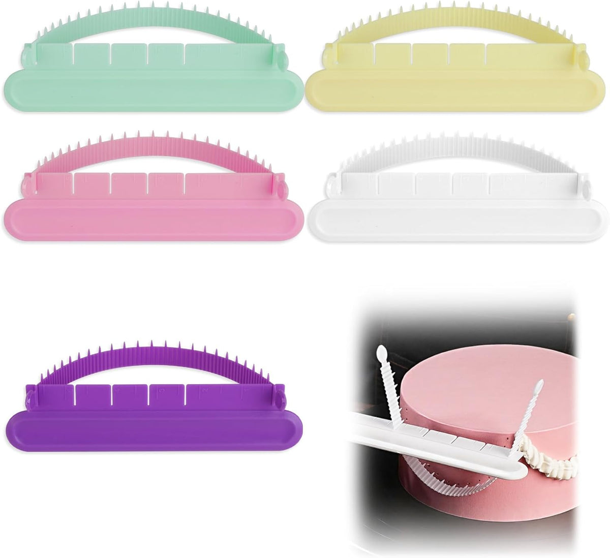5PCS Cake Decorating Tools Set,Cake Turntable,Sweet Stamps Cake Decorating,Fondant Tools for Baking,Applicable for Creating Birthday Cakes,Ideal with Home Bakers and Cake Enthusiasts