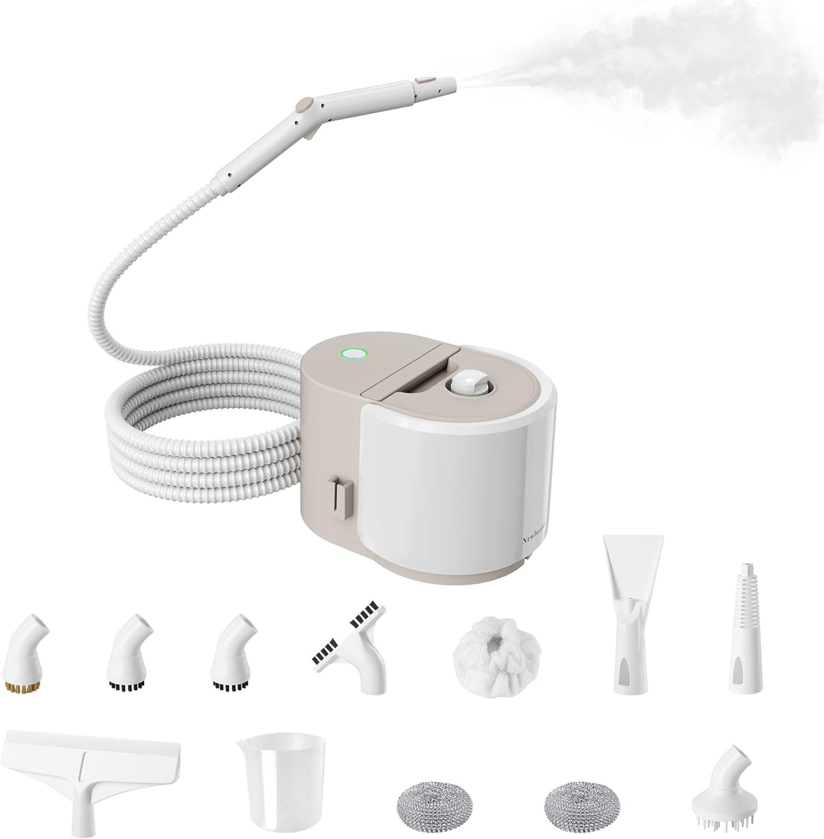 Newbealer Heavy-Duty Steam Cleaner for Home, Stainless Steel Boiler, 12-Piece Accessory Kit, Max 5 Bar Pressure, Multi-Purpose Steamer for Floors
