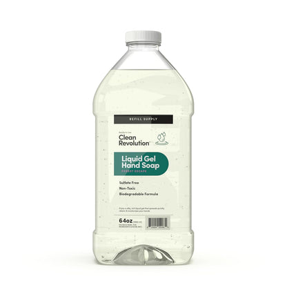 Clean Revolution Liquid Gel Hand Soap, Silky Rich Liquid, Quick Lather, Fast Rinsing, Contains Real Essential Oils (Forest Escape) 64 Fl Oz
