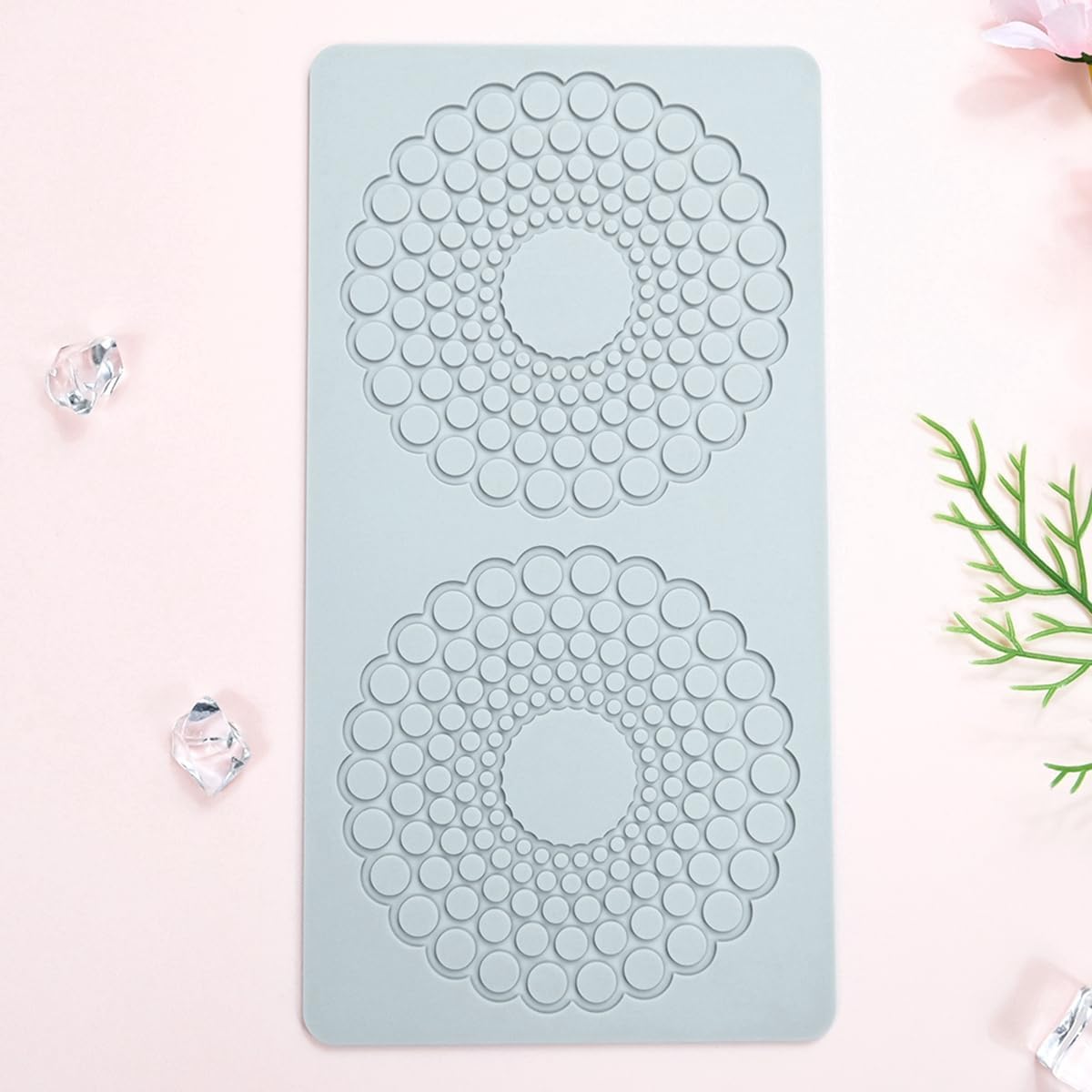 Tuke Hollow Round Circular Design Lace Mat Chocolate Fondant Mold DIY Sugar Craft Silicone Pad Cake Decorating Tools Kitchen Bakeware (D_ Round