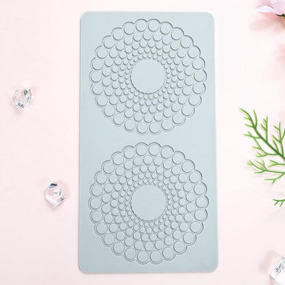 Tuke Hollow Round Circular Design Lace Mat Chocolate Fondant Mold DIY Sugar Craft Silicone Pad Cake Decorating Tools Kitchen Bakeware (D_ Round