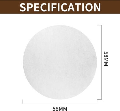 1000 Pcs Coffee Paper Filter for Espresso Coffee Maker, 58 mm Unbleached Espresso Filter Puck Screen Portafilter Paper Compatible with Breville Barista, Mr. Coffee and Other Espresso Machine