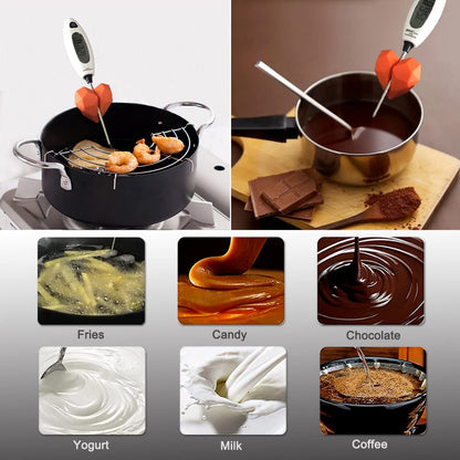 2Pcs Silicone Non-Scratch Pot Clip, Candy Thermometer Pot Clip for Candy Making, Hand-Free Holder to Measure Temperature of Candy, Oil, Milk