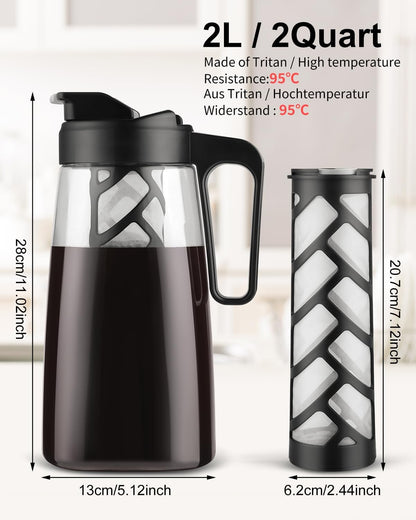 Sivaphe Large Ice Cold Coffee/Tea Maker 64 oz /2 L