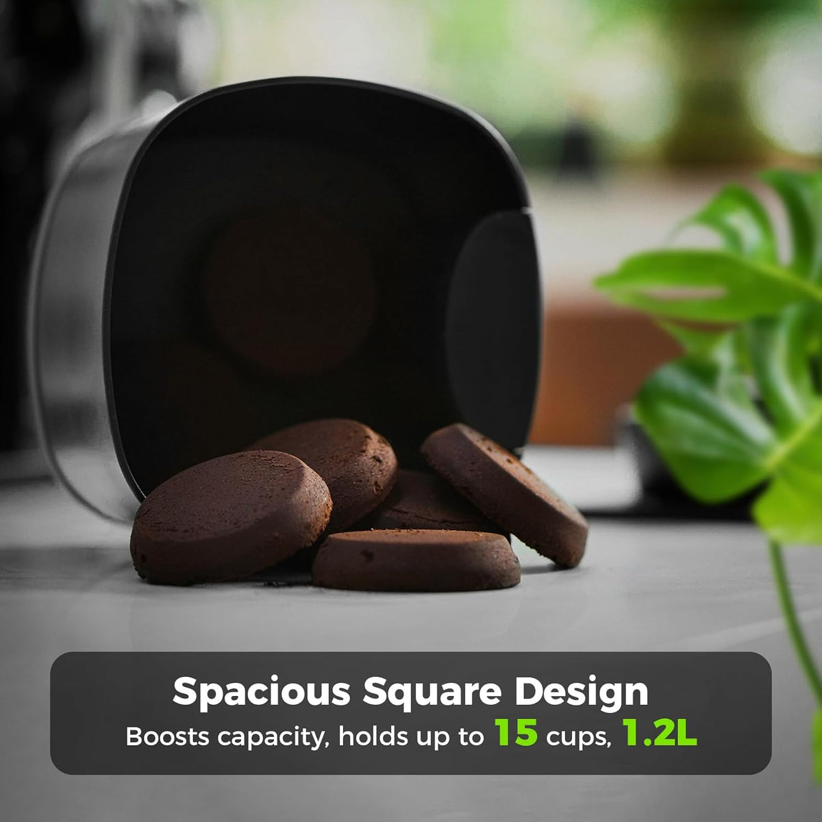 Ikape Espresso Knock Box for Coffee Grounds, Barista Tool Enhanced for Better Manipulation - Black Espresso Machine Coffee Puck Disposal Box