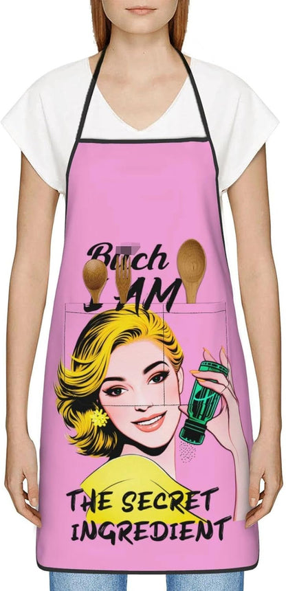Women Men Bib Aprons Chef Cooking Aprons with Pockets for Kitchen Cooking BBQ Baking Grilling