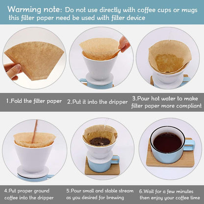 YQL #4 Cone Coffee Filters for Ninja Coffee Maker, 200 Count Coffee Filters 4 Disposable Coffee Filters Fit for for Ninja DualBrew Pro Ninja Coffee