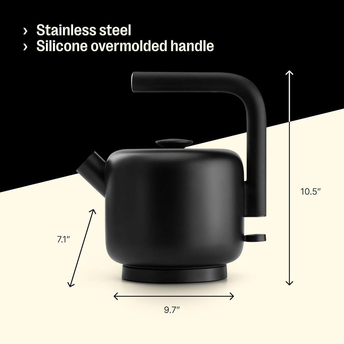 Fellow Electric Clyde Kettle - 1.5 Liter Capacity - Modern Twist On Stovetop Design, All-Purpose, Stainless Steel - Warm Water for Ramen, Oatmeal