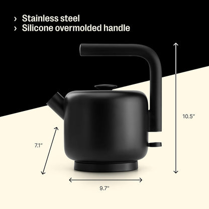 Fellow Electric Clyde Kettle - 1.5 Liter Capacity - Modern Twist On Stovetop Design, All-Purpose, Stainless Steel - Warm Water for Ramen, Oatmeal