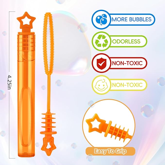 200 Pcs Mini Bubble Wands,10 Colors Circle Party Favors for Kids Supplies in Gift Box,Goodie Bag Stuffers, Classroom Prizes for Boys Girls,Birthday Decorations, Small Halloween TreatsGoodie Bag