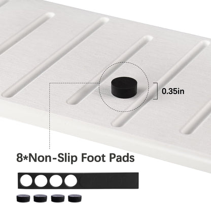2PCS Water Absorbing Stone Tray for Cosmetics & Hand Soap & Houseplants, 8.66" * 4.33"Ultra-Absorbent Diatomite Coaster | Fast-Drying Bathroom & Kitchen Organizer