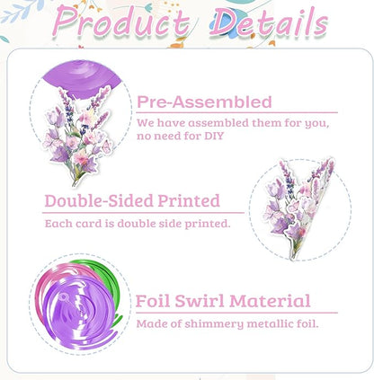 Wildflower Hanging Swirls - 30Pcs Wildflower Ceiling Hanging Decorations Floral Hanging Streamers for Spring Flower Garden Themed Party Supplies