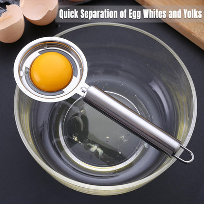Egg Separator,Stainless Steel Egg Yolk White Separation Tool