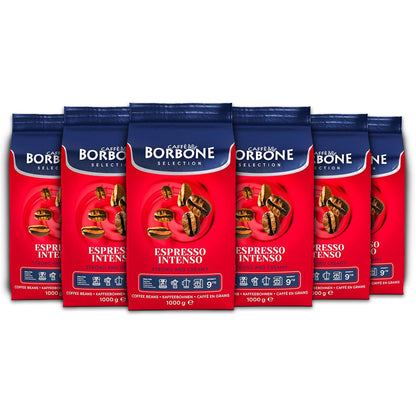 Caffe Borbone Whole Bean Coffee, Espresso Intenso, Medium Roast, Full-Bodied and Strong, Premium Robusta Coffee Beans