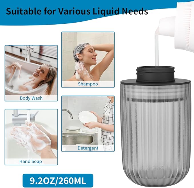Automatic Soap Dispenser Touchless-Rechargeable,Foam soap Dispenser-4 Adjustable Levels,4 Power Indicators-13.4oz-Suitable for Kitchen and Bathroom