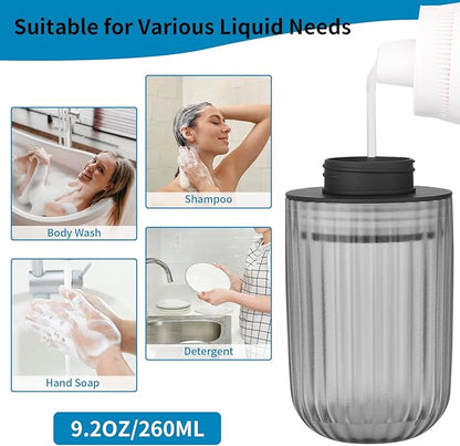 Automatic Soap Dispenser Touchless-Rechargeable,Foam soap Dispenser-4 Adjustable Levels,4 Power Indicators-13.4oz-Suitable for Kitchen and Bathroom