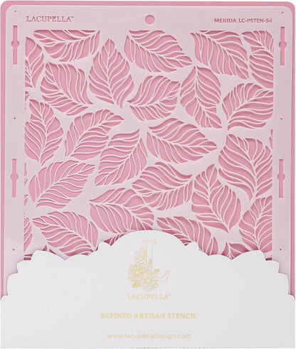 Large Cake Decorating Stencil (Merida) Falling Leaves Pattern