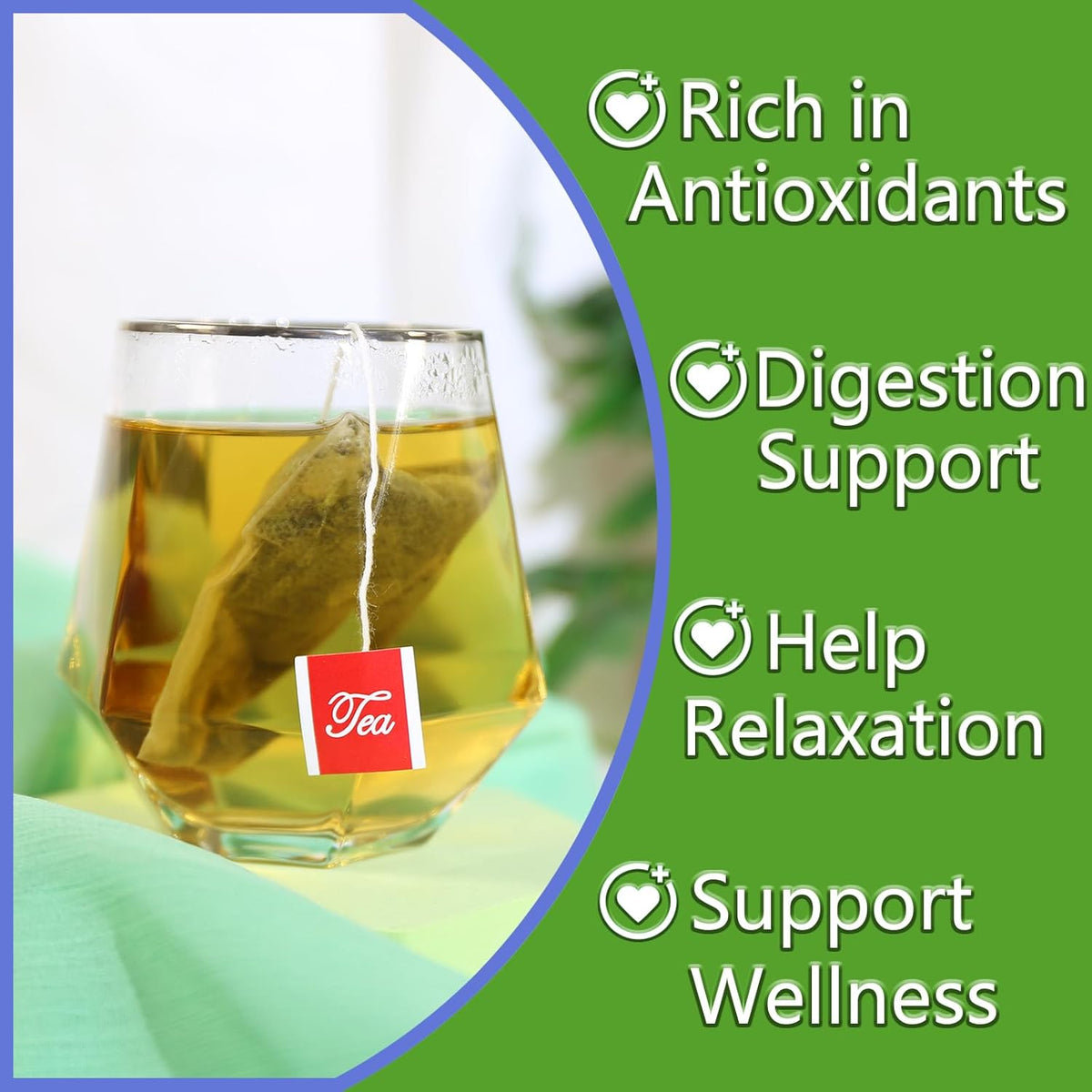 Tearelae - Lemon Balm Tea Bag - 1.5g X 50 Count - Pure Natural Dried Lemon Balm Herb - Premium Lemon Balm Leaf for Calming and Digestion Support