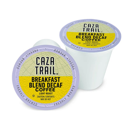Caza Trail Coffee Pods, Decaf Breakfast Blend, Single Serve (Pack of 24)