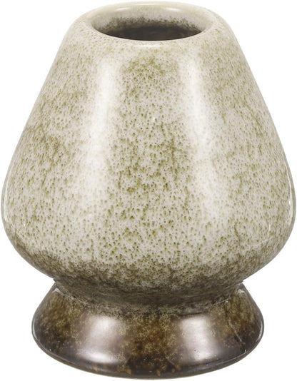 HARFINGTON Ceramic Chasen Stand 70mm Matcha Whisk Holder Teas Set Whisks Stand Traditional Matcha Tea Chasen Holder Tea Set Accessories for Tea Tasting, Yellow