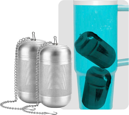 2PCS Medium Size Stainless Steel Tea Infuser Wide Mouth Bottles.,Compatible with Stanley,Hydro Flask, Iron Flask, Takeya, ThermoFlask