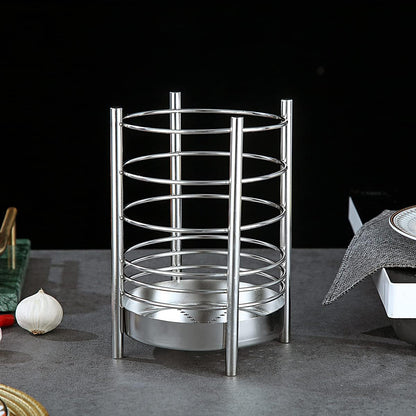 Kitchen Utensil Holder for Kitchen Counter, Stainless Steel Utensil Crocks, Utensil Storage Caddy Organizer, Cooking Utensil Holder, kitchen tools, Easy Cleaning (Silver/7.4''x5.2'')