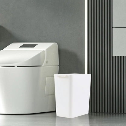 4.5 Gallon Deskside Plastic Wastebasket Rectangular, Open Garbage Container Basket for Office and Home, 3 Packs, White