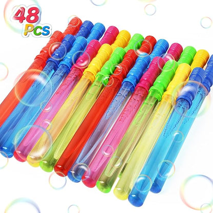 AuroTops 48PCS 15'' Big Bubble Wands Bulk, Assorted Colors Bubble kit, Bubble Party Favor for Kids, Summer Indoor/Outdoor Activities, Easter, Goodie Bags, Birthday, Carnival Prizes, Wedding