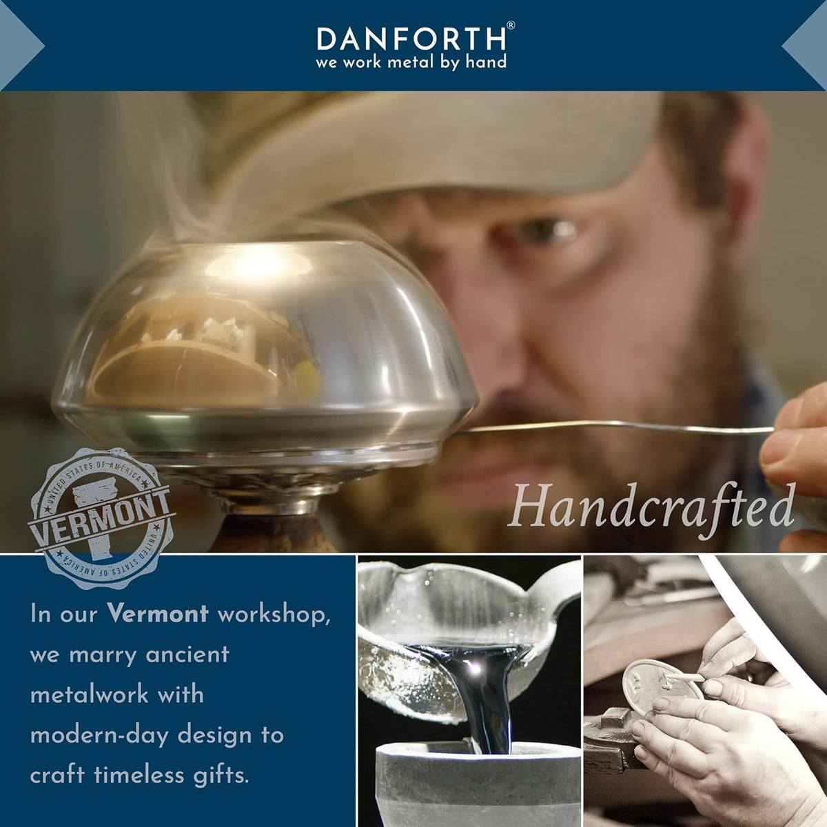 Danforth – Freestanding Maple Leaf Coffee Scoop/Spoon, Pewter, 3.75”, Made In USA