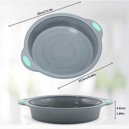 To encounter 9 Inch Silicone Round Cake Pans, 2 Pack Nonstick Silicone Baking Pans Set, Food Grade Cake Molds