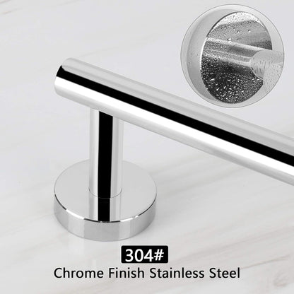 NearMoon Bath Towel Bar, Bath Accessories Thicken Stainless Steel Shower Towel Rack for Bathroom, Towel Holder Wall Mounted (1 Pack, Chrome Finish, 16 Inch)