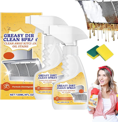 Multifunctional Powerful Kitchen Foam Cleaner, Rotateepic Foam Cleaner, Greasy Dirt Clean Spray, All-Purpose Heavy Duty Degreaser Cleaning Spray for Oven, Stove and Range Hood (2pcs)