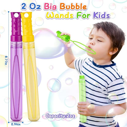 48 Pack Big Bubble Wands Bulk in 6 Colors, Bulk Party Favors for Boys & Girls, Ideal Summer Toy for Easter, Halloween, Valentine, School Classroom Prizes and Goodie Bags Stuffers