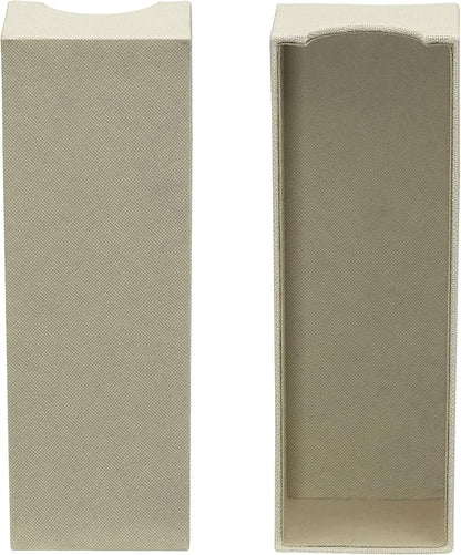 Household Essentials 2-Pack of Drawer Organizers, Sturdy Chipboard With Soft Polyester Cover, Cream Linen