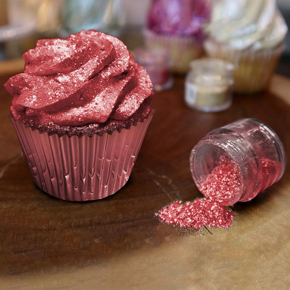 Bakell Burgundy Red Edible Glitter, 45 Grams, Tinker Dust Edible Glitter, Kosher Certified, 100% Edible Glitter, Cakes, Cupcakes, Cake Pops, Drinks