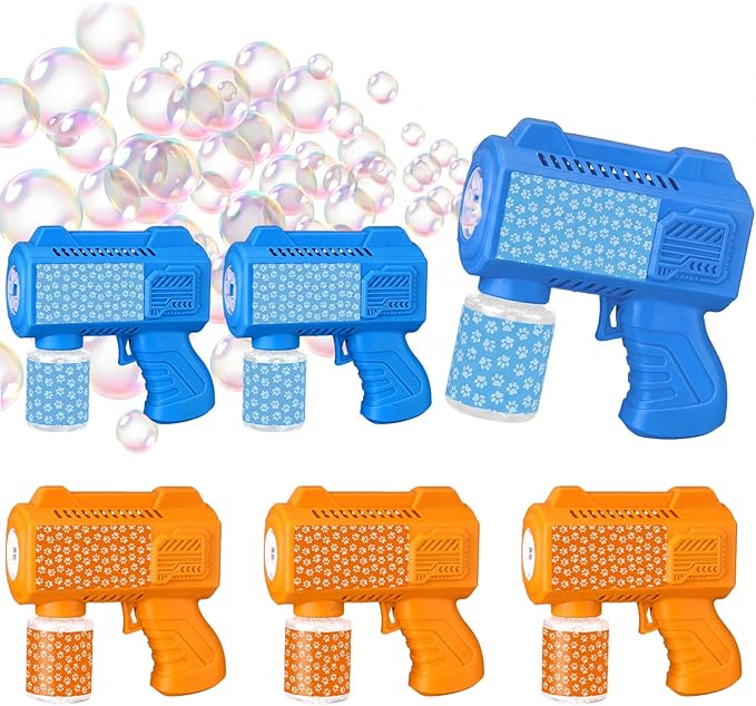 Gemscream 6 Pack Puppy Paws Automatic Bubble Gun for Party Bubble Machine Blower for Outside Activity Puppy Paws Outdoor Party Supplies for Summer Wedding Birthday Gifts Photo Props Decor