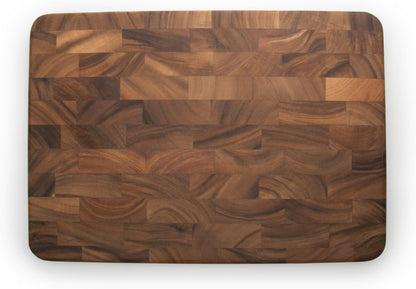Ironwood Gourmet Large End Grain Prep Station Acacia Wood Cutting Board, 14 x 20-Inch, Brown